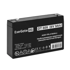 Аккумуляторная батарея ExeGate DT 609-F2 (6V 9Ah, клеммы F2)