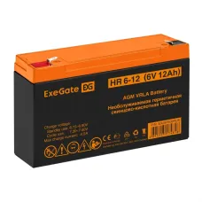 Аккумуляторная батарея ExeGate HR 6-12-F2 (6V 12Ah, клеммы F2)