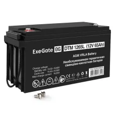 Аккумуляторная батарея ExeGate DTM 1265L-М6 (12V 65Ah, болт М6)