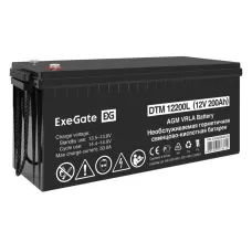 Аккумуляторная батарея ExeGate DTM 12200L-М8 (12V 200Ah, болт М8)