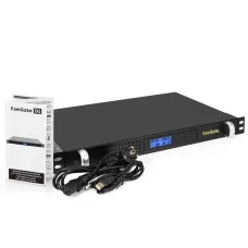 ИБП ExeGate 1U ServerRM UNL-650.LCD.AVR.4C13.RJ.USB.1U (650VA/360W, LCD, AVR, 4*C13, RJ, USB, батарея 6V 7.2Ah - 2 шт., 1U, установка в стойку, Black)