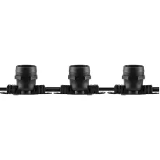Гирлянда 230V 100 E27 черный, шаг 25cm, IP 65, 25м +1,5м шнур, CL25-25