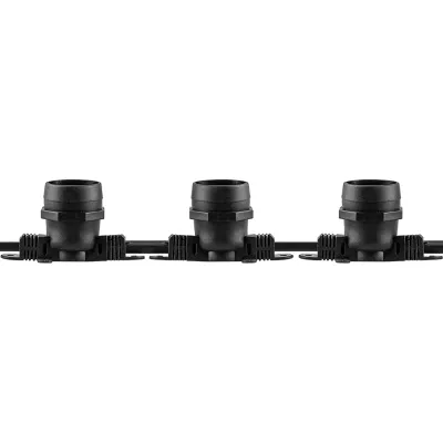 Гирлянда 230V 200 E27 черный, шаг 50cm, IP 65, 100м +1,5м шнур, CL50-100