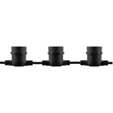 Гирлянда 230V 20 E27 черный, шаг 50cm, IP 65, 13м (3м сетевой шнур), CL50-13