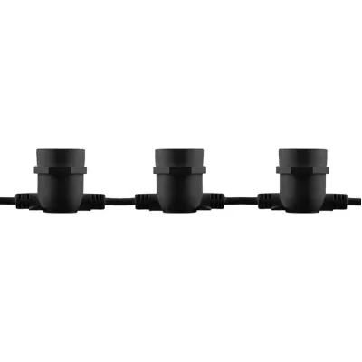 Гирлянда 230V 20 E27 черный, шаг 50cm, IP 65, 13м (3м сетевой шнур), CL50-13