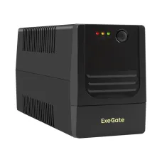 ИБП ExeGate Power NB-650.LED.AVR.2SH (650VA/390W, LED, AVR, 2*Schuko, батарея 12V 7.2Ah, Black)
