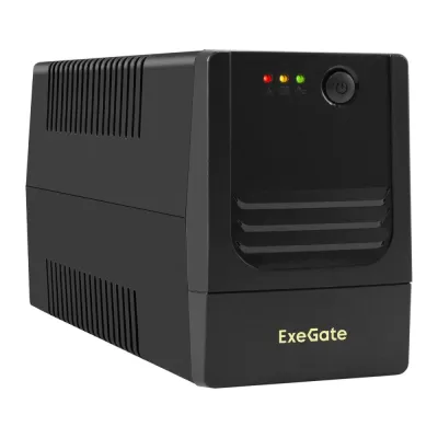 ИБП ExeGate Power NB-1000.LED.AVR.4C13 (1000VA/650W, LED, AVR, 4*C13, батарея 12V 9Ah, Black)