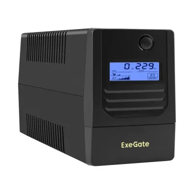 ИБП ExeGate Smart LB-500.LCD.AVR.4C13 (500VA/300W, LCD, AVR, 4*C13, батарея 12V 4.5Ah, Black)
