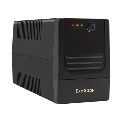 ИБП ExeGate Power NB-800.LED.AVR.2SH (800VA/480W, LED, AVR, 2*Schuko, батарея 12V 9Ah, Black)