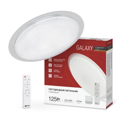 Светильник светодиодный COMFORT GALAXY 125Вт 230В 3000-6500K 10000Лм 565x80мм с пультом ДУ IN HOME