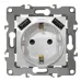 12-4109-01 ЭРА Розетка 2P+E 16A-250В, штор. с 2xUSB 5В-3А, Эра12, белый (10/100/2000)