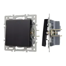 Механизм выключателя одноклавишный проходной SWT-MKP1-PL-BK 250V, 16A