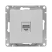 Механизм розетки RJ45 (cat6), алюминий Эпика EKF