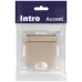 Розетка Intro Accent 6-203-04 2P+E Schuko с крышкой, 16А-250В, IP20, СУ, шампань