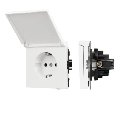 Механизм розетки влагозащищённый SCT-TENDO-MCP-SFPL-WH 230V, 16A, Белый, 1 пост
