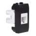 Комп.роз. RJ45 кат.5e, Brava, черн., 1мод