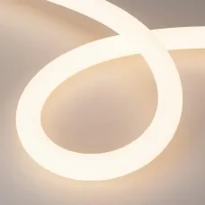 Лента герметичная MOONLIGHT-SIDE-A336-D40mm 24V Warm3000 360deg 15 W/m, IP65, 2835, 5m, wire x1, вывод кабеля боковой