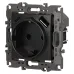 Розетка ЭРА Серия 12 12-4108-12 2P+E 16A-250В со шторками с USB type-A+C 5В-3А графит