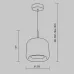 Светильник подвесной  Maytoni Madmen MOD128PL-L6AM LED 6W Латунь