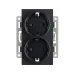 Механизм электрической розетки SCT-MEUD-PL-BK 250V, 16A