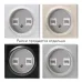 Розетка двойная компьютерная RJ45 кат.5e, цвет серый (серия Florence)