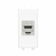 Avanti Компьютерная розетка RJ-45 без шторки      модульная кат.6е экранированная Белое облако 1    модуль