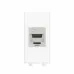 Avanti Компьютерная розетка RJ-45 без шторки      модульная кат.6е экранированная Белое облако 1    модуль