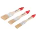 Набор из 3-х флейцевых кистей с деревянными ручками: ширина 20, 25, 35 мм, натур. щетина, 55 топс