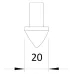 Наконечник стержня заземления D20 мм, ST (1819 20BP)