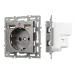 Механизм розетки с USB зарядкой SCT-MUAA-PL-GR 250V, 16A