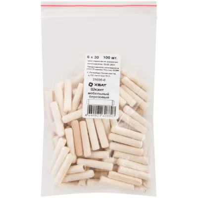 Шкант мебельный 6х30 березовый (100шт)