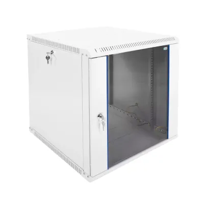 Шкаф телекоммуникационный настенный разборный 12U (600x650) дверь стекло