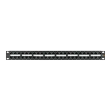 Панель 19', 2U, 48 портов, Кат.5e, RJ45/8P8C, неэкран., черная