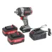Гайковерт IMPACT аккум. бесщеточный P.I.T. PIW20H-600A/2 (20В, 600Нм, 1/2, 3ск, 0-2800уд/мин,2х4Ач)