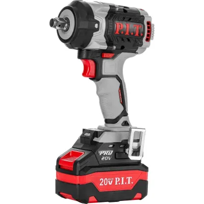 Гайковерт IMPACT аккум. бесщеточный P.I.T. PIW20H-600A/2 (20В, 600Нм, 1/2, 3ск, 0-2800уд/мин,2х4Ач)