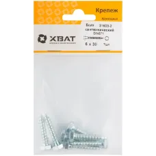 Шуруп DIN571 6х30 сантехнический, шестигранная головка (7шт)