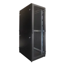 Шкаф серверный напольный 42U (800 х 1200) дверь перфорированная, задние двойные перфорированные