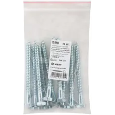 Шуруп DIN571 8х90 сантехнический, шестигранная головка (10шт)