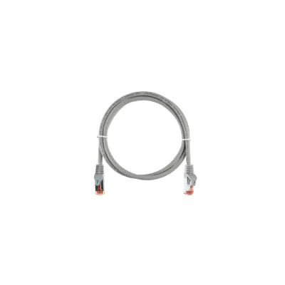 Патч-корд S/FTP 4 пары Cat 6a 2хRJ45/8P8C T568B 7х0150мм LSZH светло-серый 1м