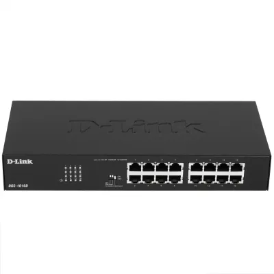Коммутатор неуправляемый  16 портов RJ45 10 100 1000 Мб/с