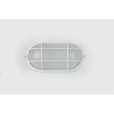 Светильник ЭРА НБП 04-60-002 Акватермо алюминий/стекло решетка IP54 E27 max 60Вт 212х105 овал белый