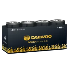 Элемент питания LR20 DAEWOO Power Alkaline, упаковка 4 шт.