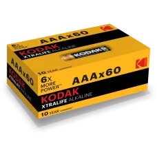 Батарейки Kodak LR03-60 (4S) colour box XTRALIFE Alkaline [K3A-60] (60/1200/38400)
