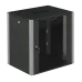 Шкаф телекоммуникационный настенный 19' 6U дверь стекло IP20. 600x350x315mm(ШхГхВ) цвет черный(RAL 9004/RAL7000)