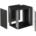 Шкаф телекоммуникационный настенный 19' 6U дверь стекло IP20. 600x350x315mm(ШхГхВ) цвет черный(RAL 9004/RAL7000)