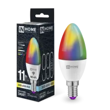 Лампа светодиодная LED-СВЕЧА-RGBW-SMART 11Вт 230В димм. Е14 3000-6500К 990Лм IN HOME