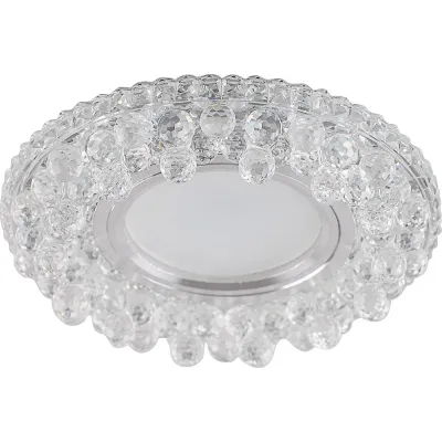 Светильник потолочный встраиваемый со светодиодной подсветкой 15LED*2835 SMD 4000K, MR16 50W G5.3, прозрачный, CD941 с драйвером в комплекте