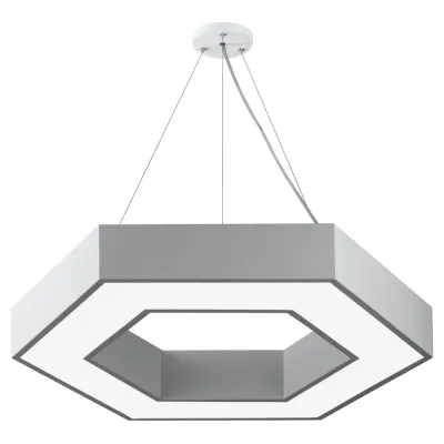 Светильник LED ЭРА Geometria SPO-123-W-40K-045 Hexagon 45Вт 4000K 2900Лм IP40 600*80 белый подвесной драйвер внутри