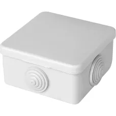 Коробка разветвительная 75x75x42мм, 250/380В, 10А, IP53, 4 ввода, белая, EBX10-24-44 (КЭМ 3-10-4 (П))