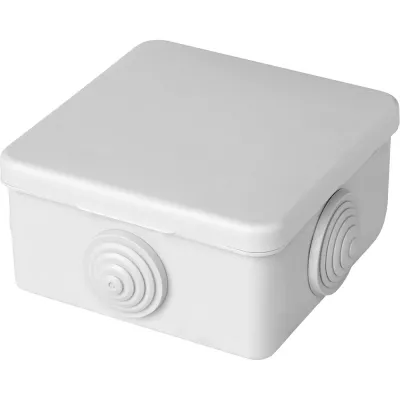Коробка разветвительная 75x75x42мм, 250/380В, 10А, IP53, 4 ввода, белая, EBX10-24-44 (КЭМ 3-10-4 (П))